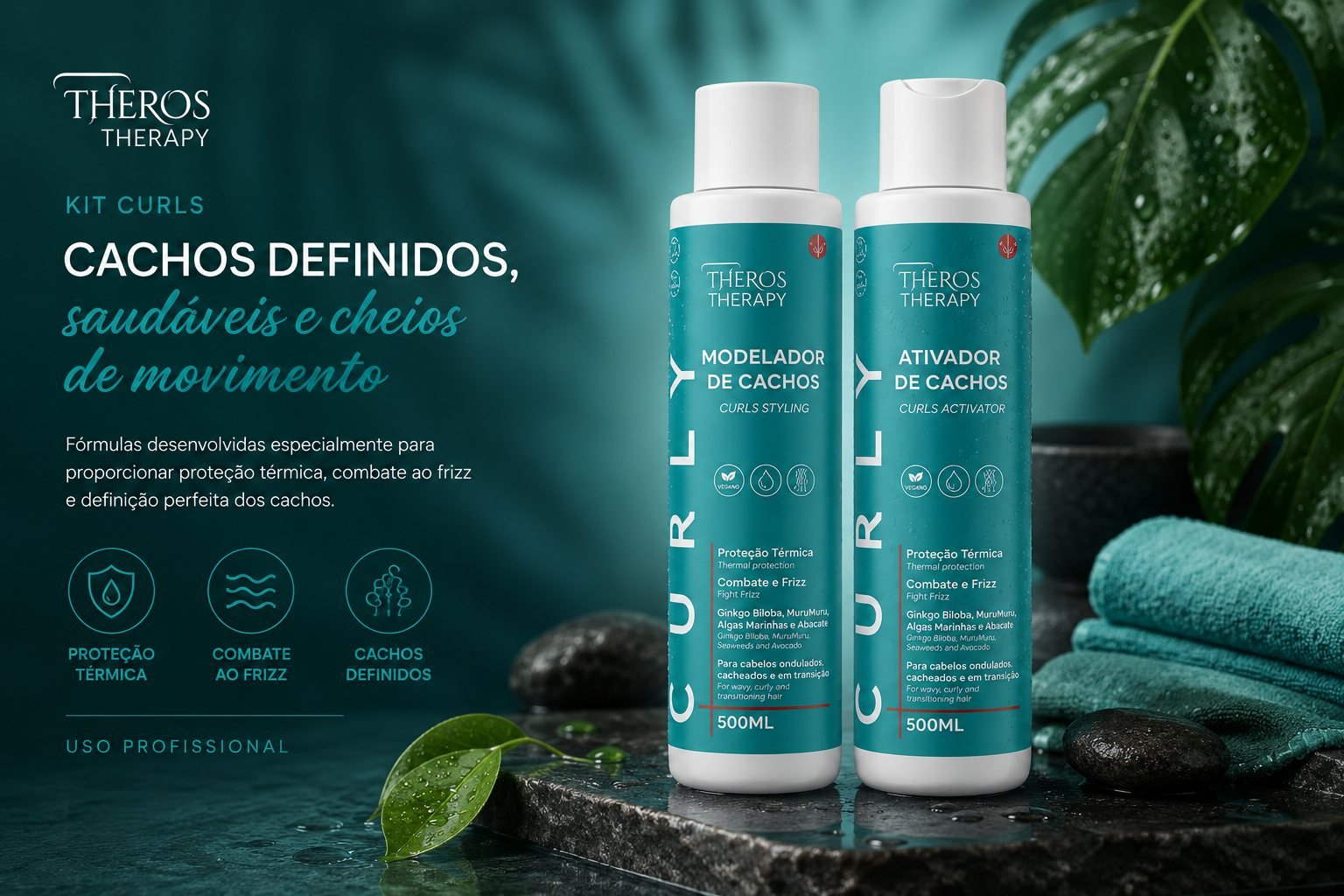 Kit Curly — finalização e styling